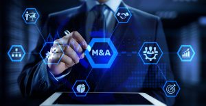 Graphics showing the various elements of the M&A process